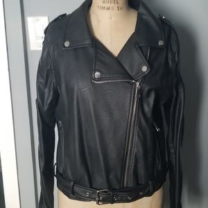 Faux leather jacket